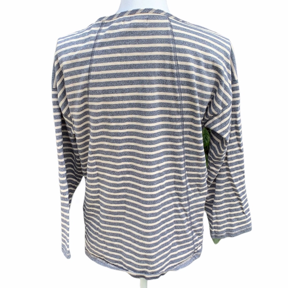 Madewell Striped Sweater Top Cropped Sleeves Small - Picture 5 of 8